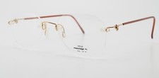 MASUNAGA Glasses Frame B19 50 65 7/12ft Fit-1 beta Titanium Gold Braun Filigree