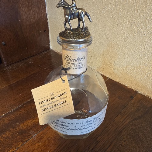 Blantons bourbon bottle - bourbon,