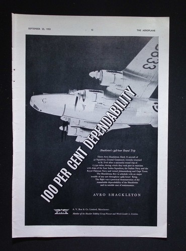 Original 1953 advert - original, avro