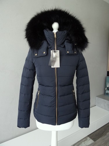 Zara navy quilted feather down - zara,