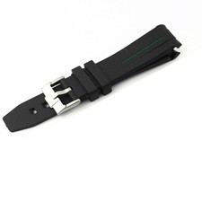 Rubber Silicone Watch Straps Wristbands Fit Rolex Submariner 20/21mm Connector