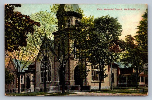 Postcard illinois harvard - illinois,