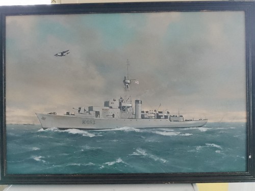 Original marine art ship - original,