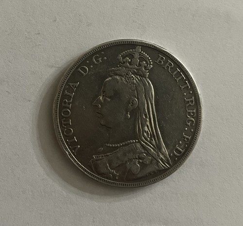 1889 victorian silver crown - silver,
