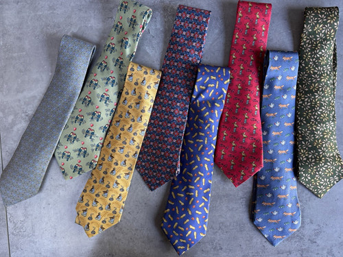 Hermès paris silk ties - paris,