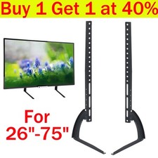 Universal TV Stand Leg Base Table Top Pedestal Mount Bracket 26"-75" LCD LED UK