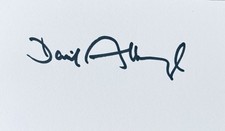 David Attenborough Hand Signed