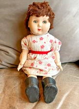 Vintage 1950s Rosebud Hard Plastic Doll  - Some Restoration required