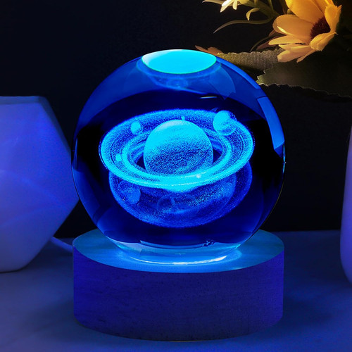 Saturn planet crystal night - saturn,