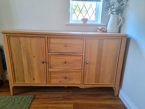 Solid oak side unit - oak,