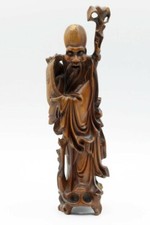 Carved wooden figure of Shou
