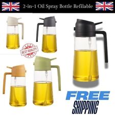 2-in-1 Oil Spray Bottle Refilable Plastic BBQ Cooking Olive Oil Spray Dispenser