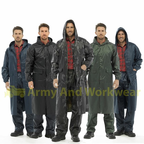 Mens long waterproof hooded - mens,
