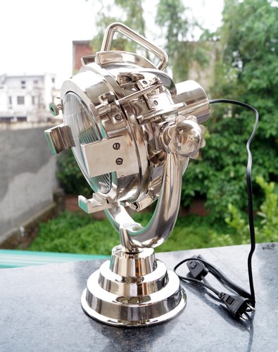 Chrome table lamp - table, search