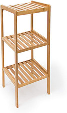 3 Tier Book Shelf Unit Bamboo Bookcase Bathroom Kitchen Storage Rack Display