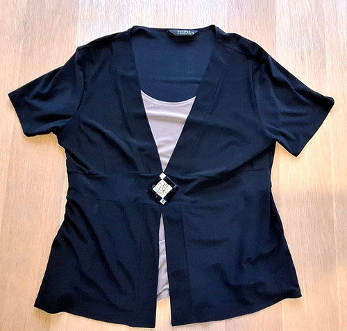 Women black short sleeved - women's,