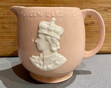 Queen Elizabeth II Coronation 1953 Pitcher Mug Rosedawn by Johnson Brothers