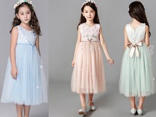 Girls lace Dress Flower Pageant dress Formal Party Wedding Bridesmaid dresses