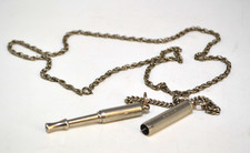 Vintage ACME Silent Dog Whistle & Necklace Made in England Canine Training Tool