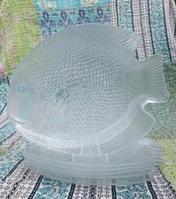 Six Arcoroc France Fish Plates