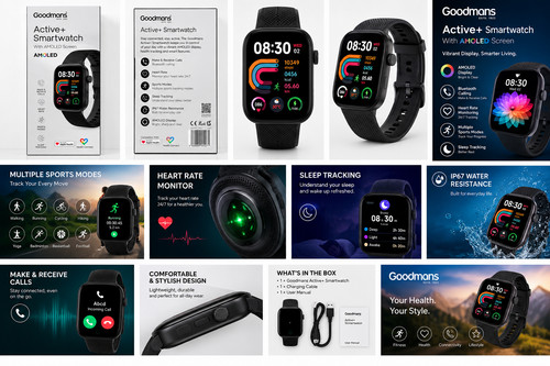 Goodmans active smartwatch - goodmans,