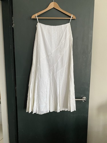 White gypsy boho skirt - white,