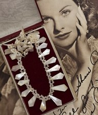 ANTIQUE 1920S 30S ART DECO NECKLACE MOTHER OF PEARL SHARD COSTUME JEWELLERY