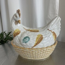 Fairmont And Main Henrietta Chicken Egg Holder Storage Vintage Farmhouse Kitchen