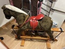 Vintage Pegasus of Crew Rocking Horse 1988 Wooden Base