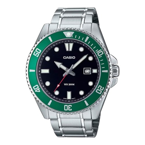 Casio mdv 107d green - green, dial