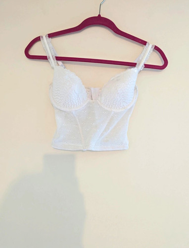 Vintage corset white top - vintage,