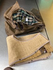 Vintage 80s Barbour Solway Zipper C38 Mens M (44in Chest) Waxed Jacket & Liner