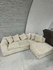 New L-Shaped Universal Corner Sofa Right Hand Jumbo Cord Fabric Living Room