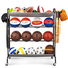 Rolling Basketball Rack with