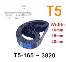 T5 Tooth Belt Closed Width 10/15/20mm Belt Drive Belt Pitch 5mm
