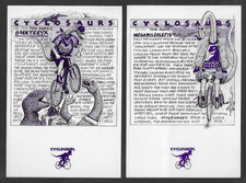 GB 1992 DINOSAURS BICYCLES TOM MORRIS POSTCARDS CYCLOSAURUS POSTCARDS MNH