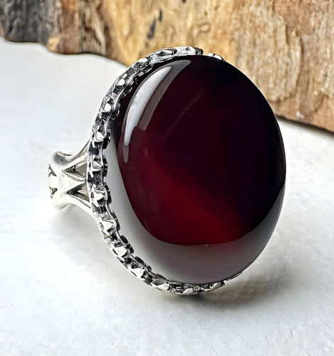 Real yemeni blood red agate - blood,