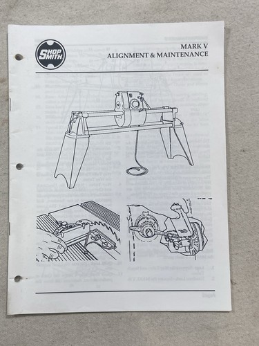 Shopsmith mark alignment and - v,