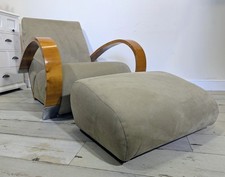 Designer Armchair & Footstool & Cushion"Casablanca" by Jaime Tresserra 1987 Rare