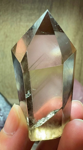 Natural smoky citrine point - smoky,