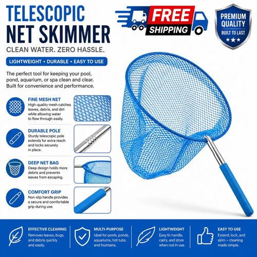 Extendable fishing net - extendable,