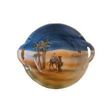Noritake Pin Dish/Bowl Egyptian Scene "Camel In Desert" with Pyramid 1920's