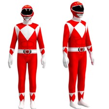 Kids Ranger Morphsuits Mighty Morphin Power Rangers Boys Halloween Jumpsuit