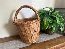 Wonky Vintage Wicker Handmade Basket Tall 39cm x 29cm