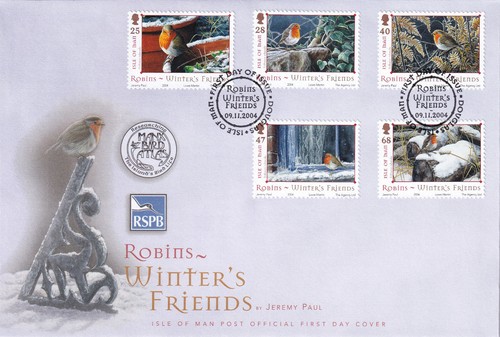 Robins winter friends - robins, isle
