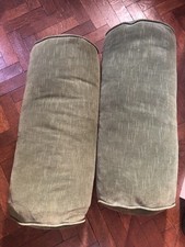 2 X Long Pillows Roll Neck Cylinder ￼Back Knee Bolster Cushions Feather Heavy