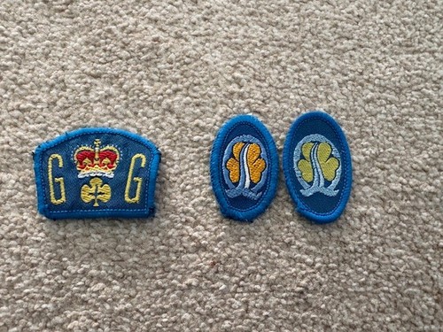Vintage girl guide badges - badges,