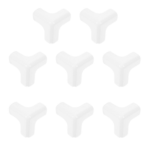8pcs white silicone - silicone, edges