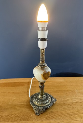 Vintage onyx marble and - marble, brass
