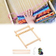 Wooden Weaving Looms Kit Weaving Machine Accessories Mini with yarns with Comb